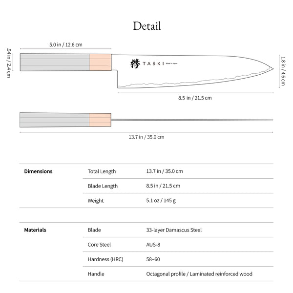 Taski Kaizen 8.5" Chef's Knife