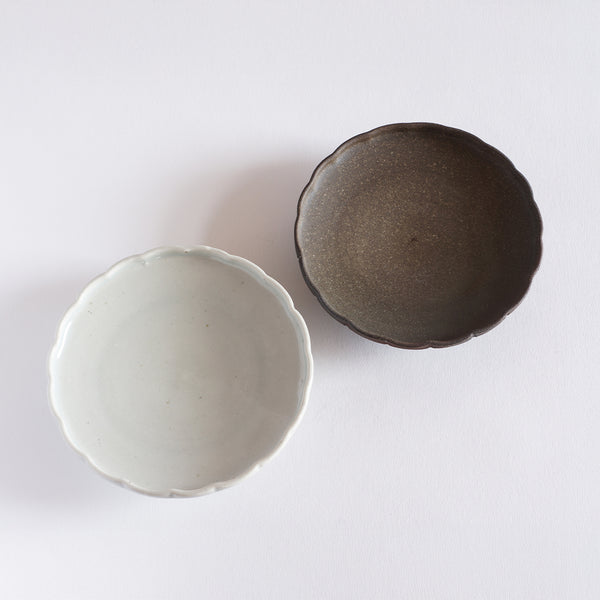 Flower Rim Plate (White)