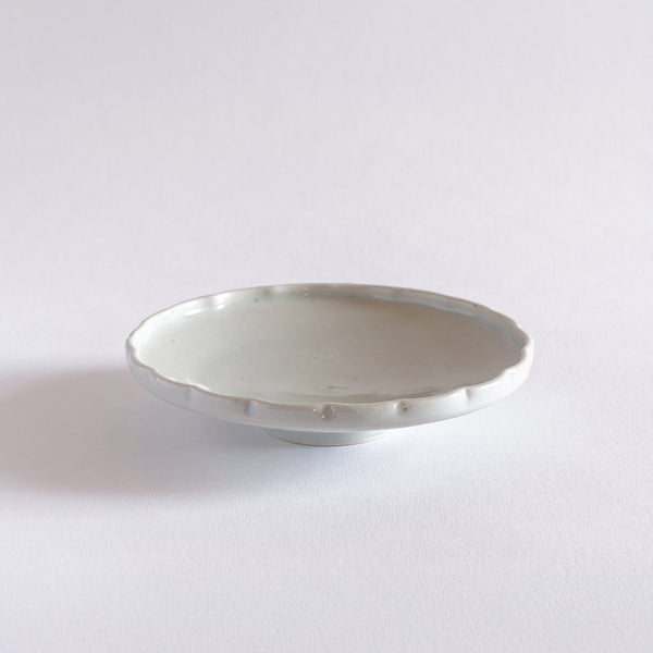 Flower Rim Plate (White)