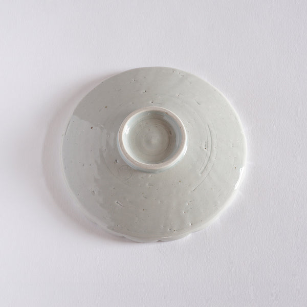 Flower Rim Plate (White)