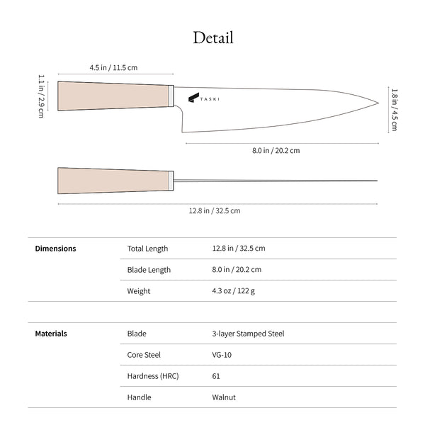 Taski Premium 8" Chef Knife [Invite Only - Limited]